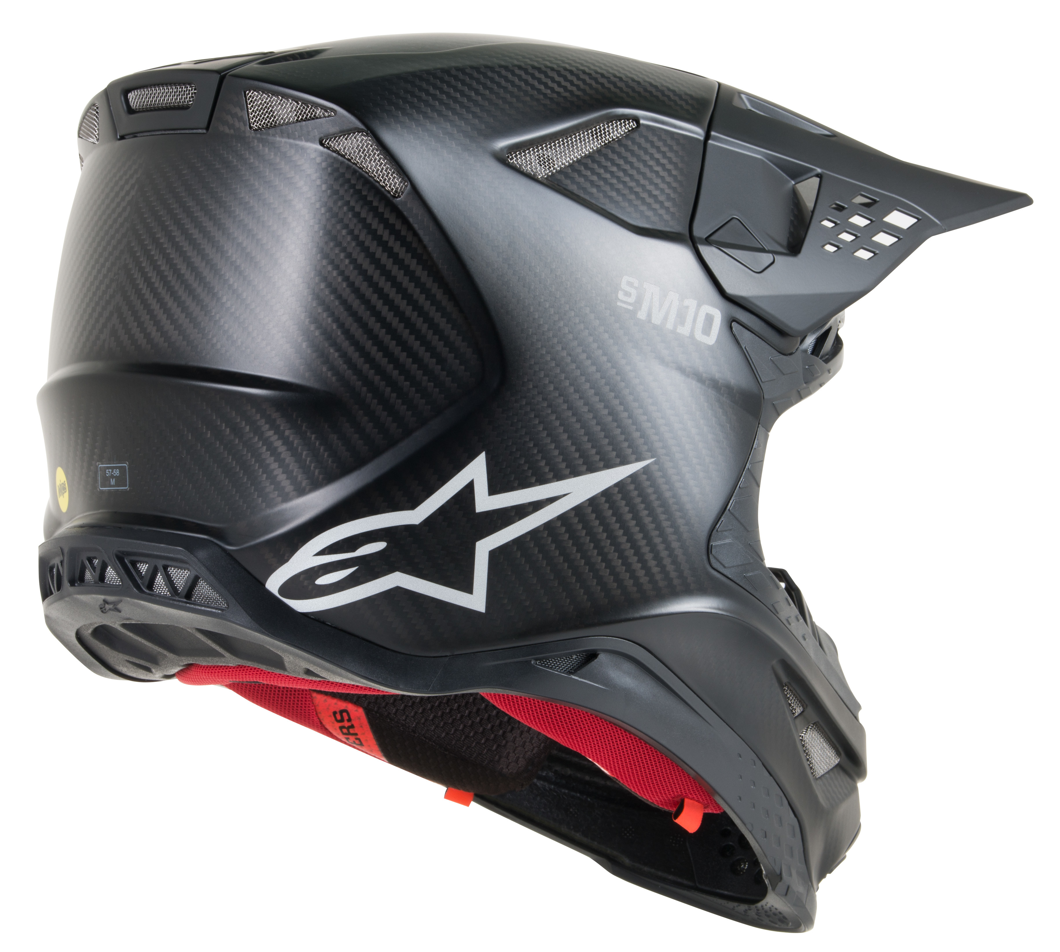 Supertech S-M10 Solid Helmet Carbon Black 2X-Large - Click Image to Close