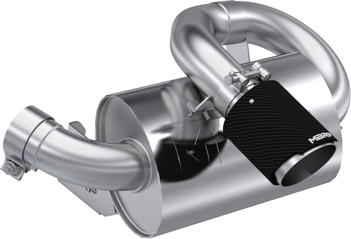 MBRP Slip On Exhaust Center Exit Can-Am Commander 1000R 21+ - Click Image to Close