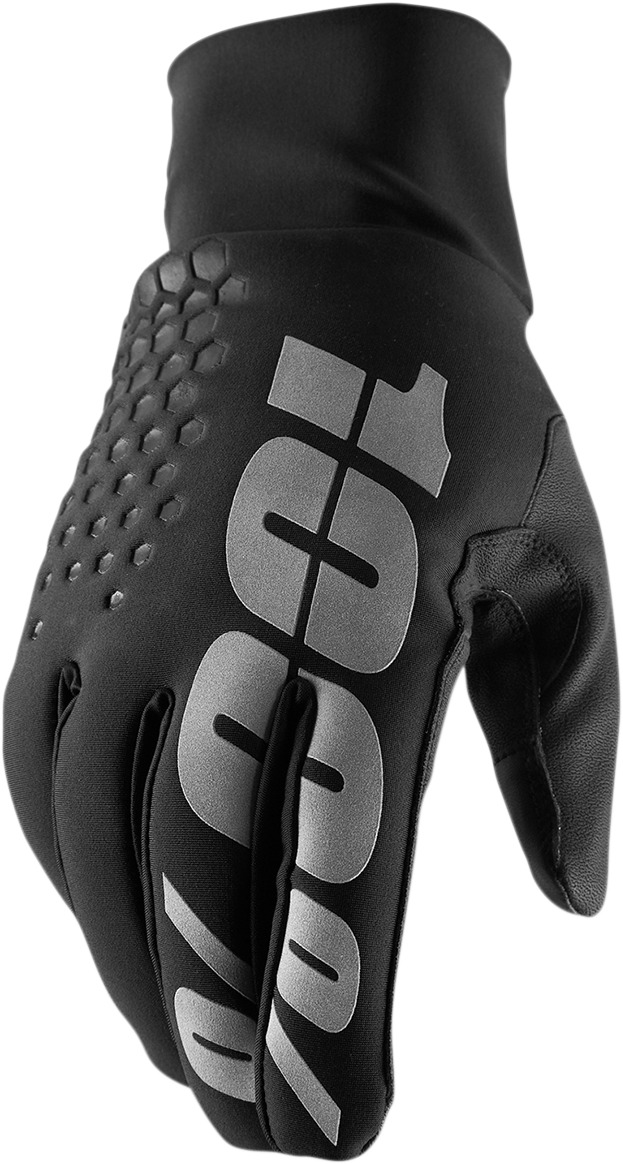 100% Men's Hydromatic Waterproof Brisker Gloves - Black, Size M - Click Image to Close