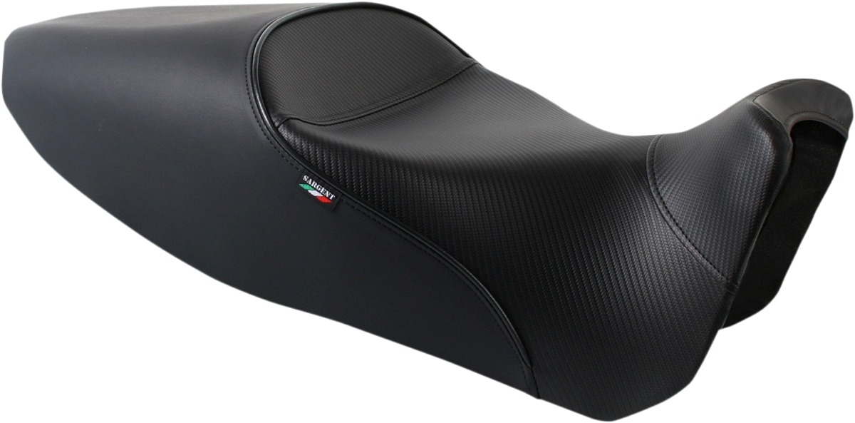 Sargent World Sport Tall Solo Seat CarbonFX Vinyl Black Fits Diavel - Click Image to Close