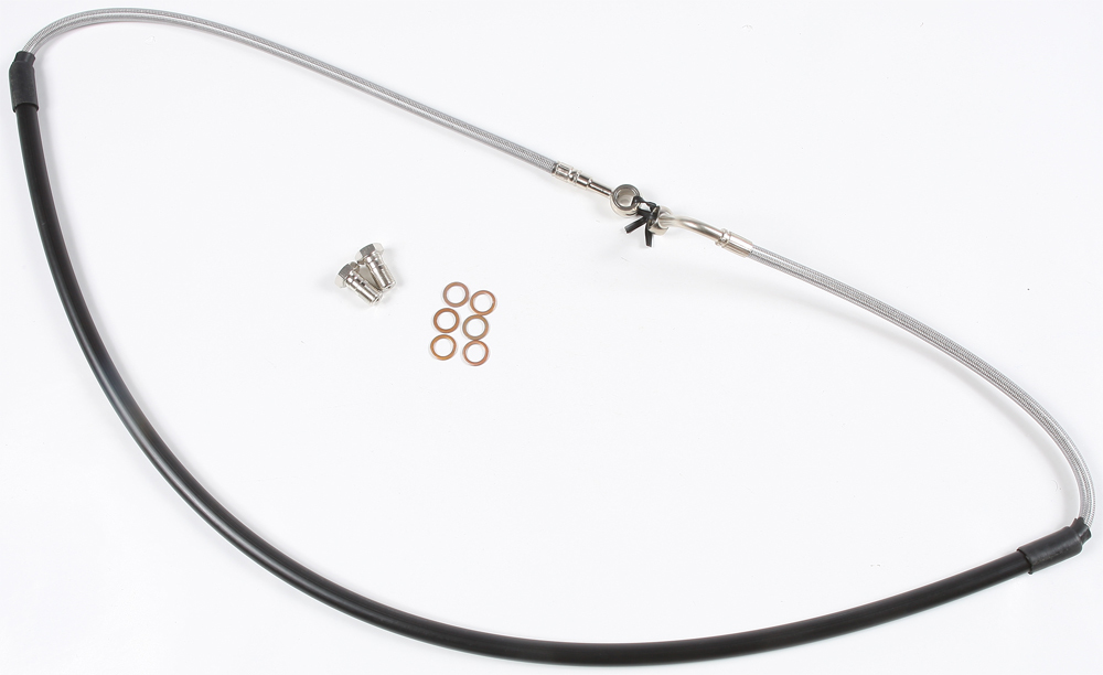 Stainless Steel Front Brake Line Kit - For 94-04 KX500, 95-02 KX125 & KX250 - Click Image to Close