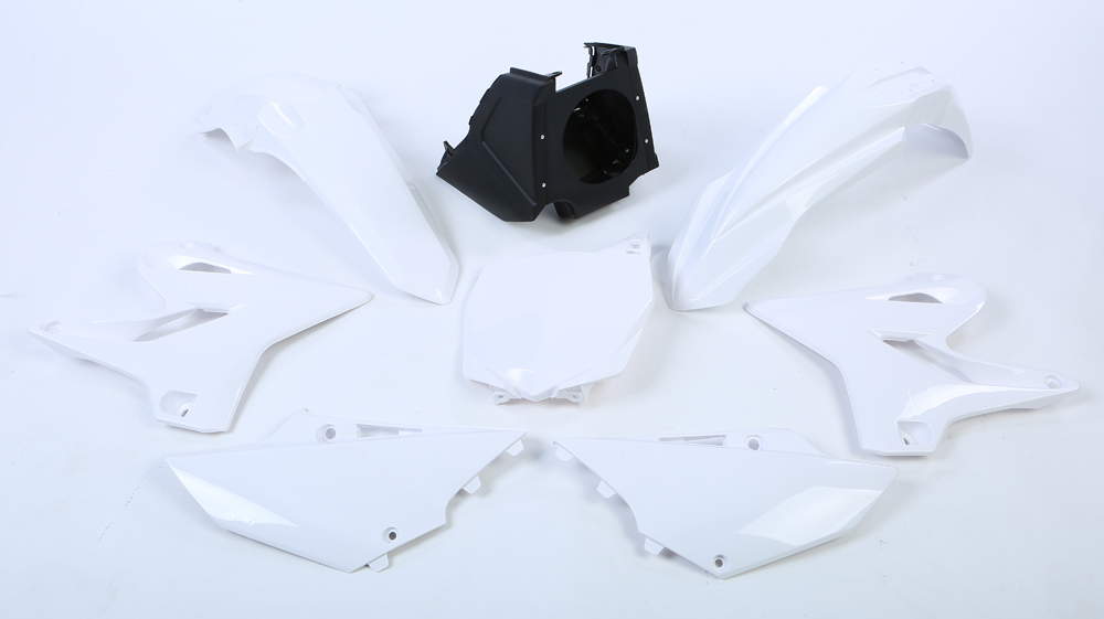 Complete Plastic Restyle Kit White - For 02-15 Yamaha YZ125 YZ250 - Click Image to Close