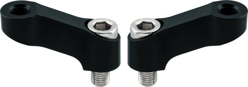 BikeMaster Mirror Extension 10mm Pair Black - Mirror extensions, 10mm, black, pair - Click Image to Close