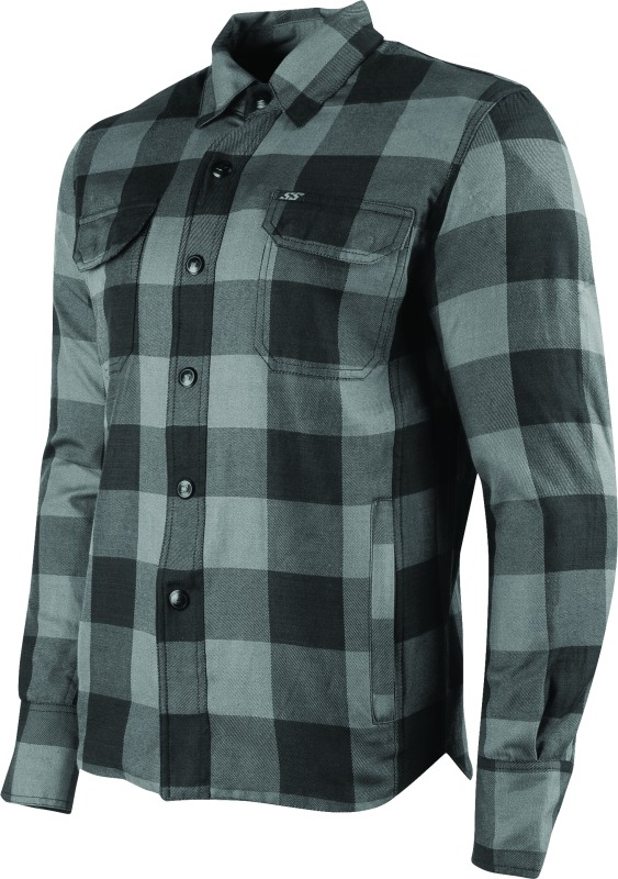 Speed and Strength True Grit Armored Moto Shirt Grey 2XL - Click Image to Close
