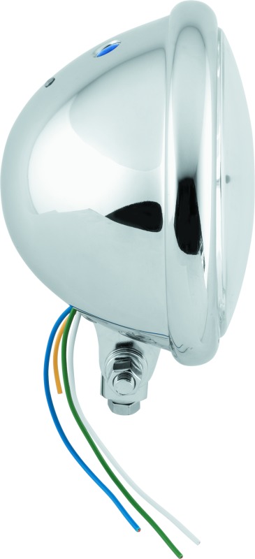 Bikers Choice 5-3/4in Chrome Bottom Mount Headlight Universal - Universal 5-3/4in chrome headlight, bottom mount - Click Image to Close
