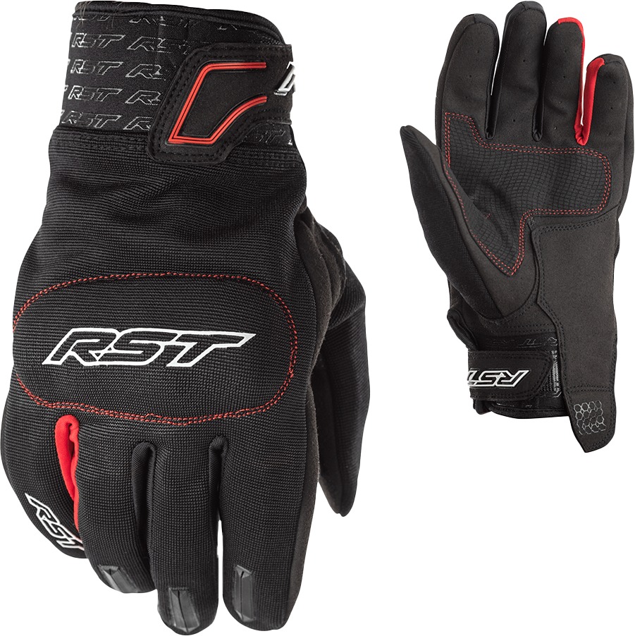 Rider Glove Black/Red LG - Click Image to Close
