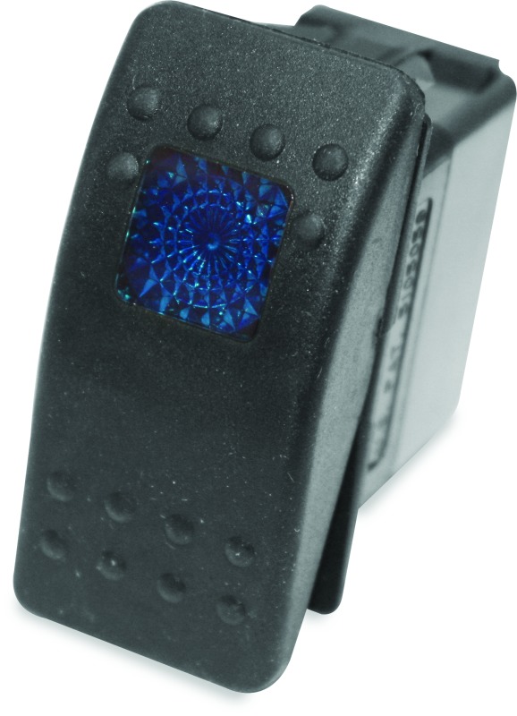 DragonFire Racing Lighted On/Off Rocker Switch Blue LED - Lighted On/Off rocker switch with blue LED - Click Image to Close
