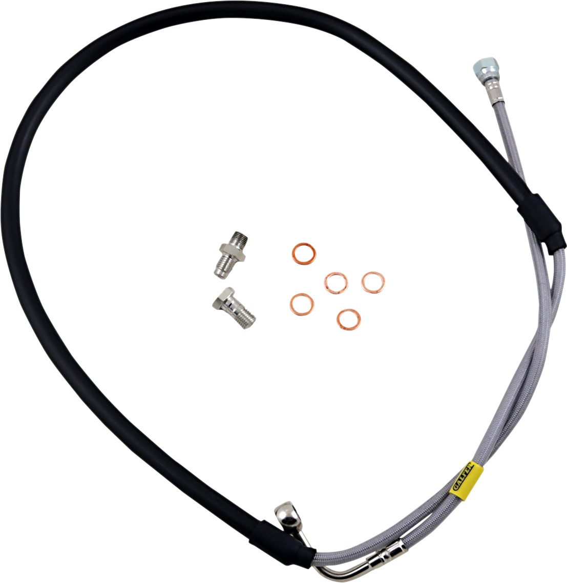 Stainless Steel Front Brake Line Kit - For 90-95 Yamaha YZ125 & YZ250 - Click Image to Close