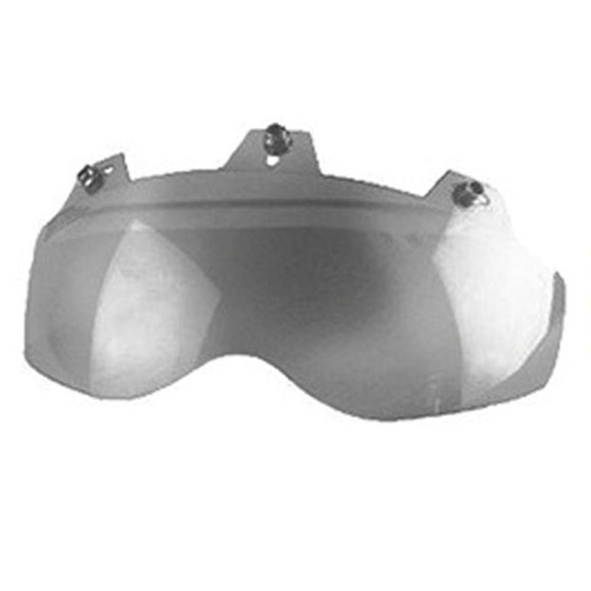 Echo 3-Snap Shorty Helmet Shield Silver Mirror - Universal 3-snap shield, silver mirror finish - Click Image to Close