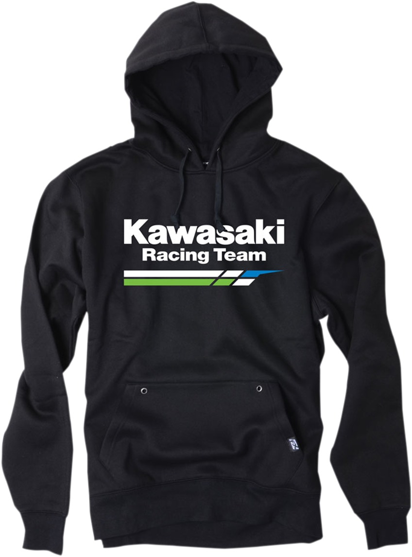 Men's Kawasaki Racing Hoody - Kawasaki Racing Hoody Blk Md - Click Image to Close