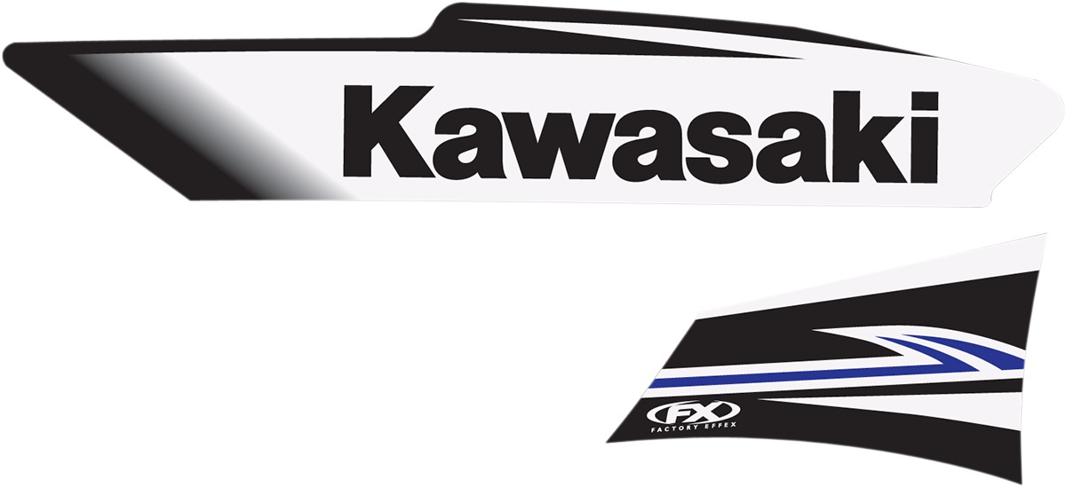 Factory Effex Tank & Shroud Graphics Black 2011 Style For KX85 KX100 01-13 - Click Image to Close
