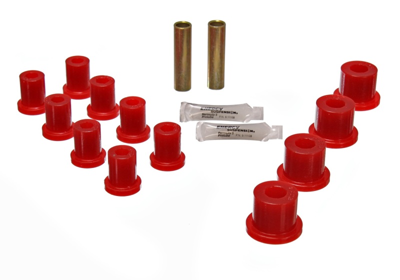 Energy Suspension Leaf Spring Bushing Set - Red Fits Jeep - Click Image to Close