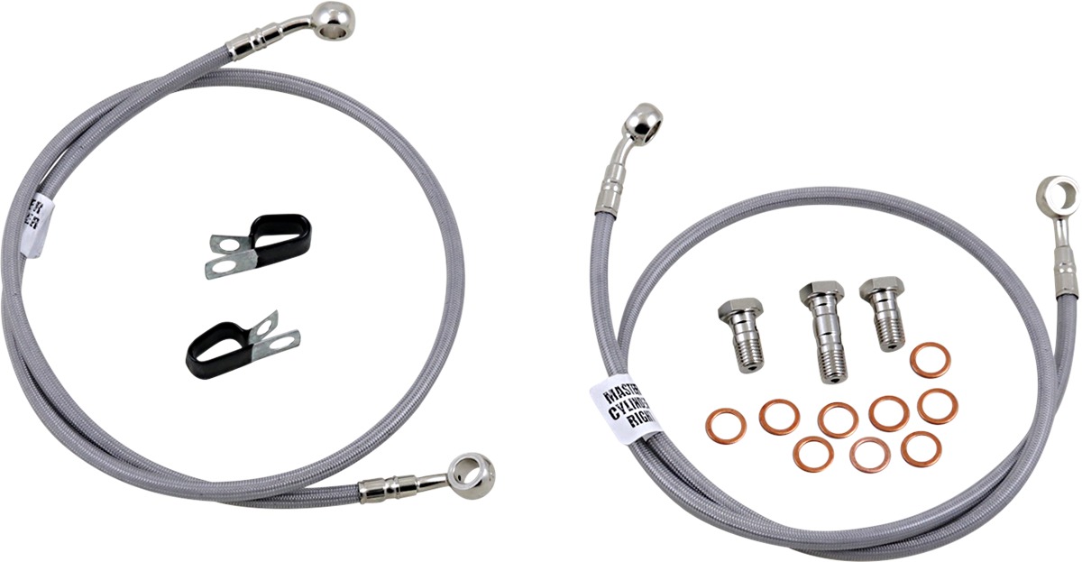 Stainless Steel Front Brake Line Kit - 2 Lines - For 10-15 Z1000 & Ninja 1000 - Click Image to Close