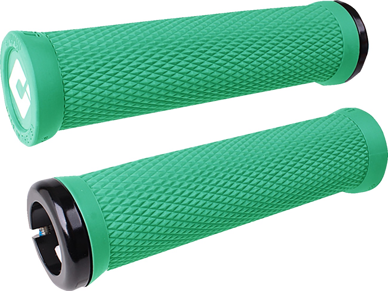 ODI Elite Motion v2.1 Lock-On Grips Cyan - Slim lock-on grips with soft compound, Cyan color - Click Image to Close