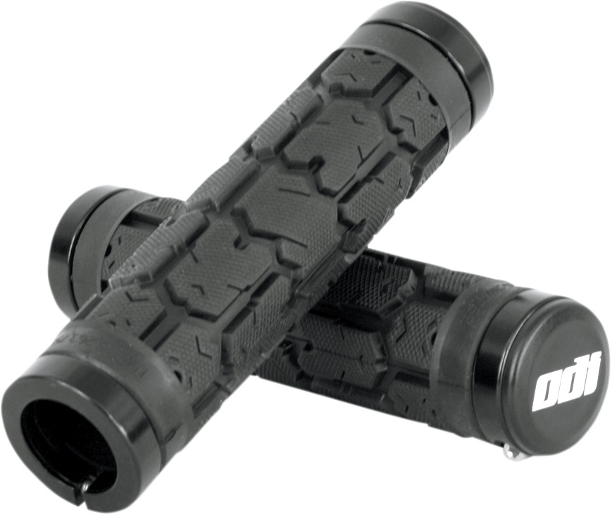 ODI Rogue Lock-On PWC Grips Black/Silver 130mm Pair - Large lock-on grips for PWC, black/silver, 130mm - Click Image to Close