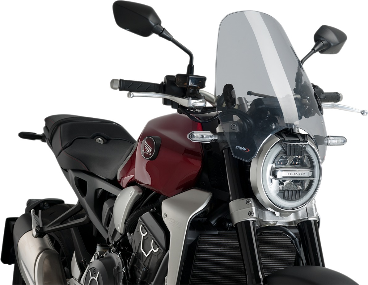 Puig Custom II Smoke Windshield Universal Fit - Click Image to Close
