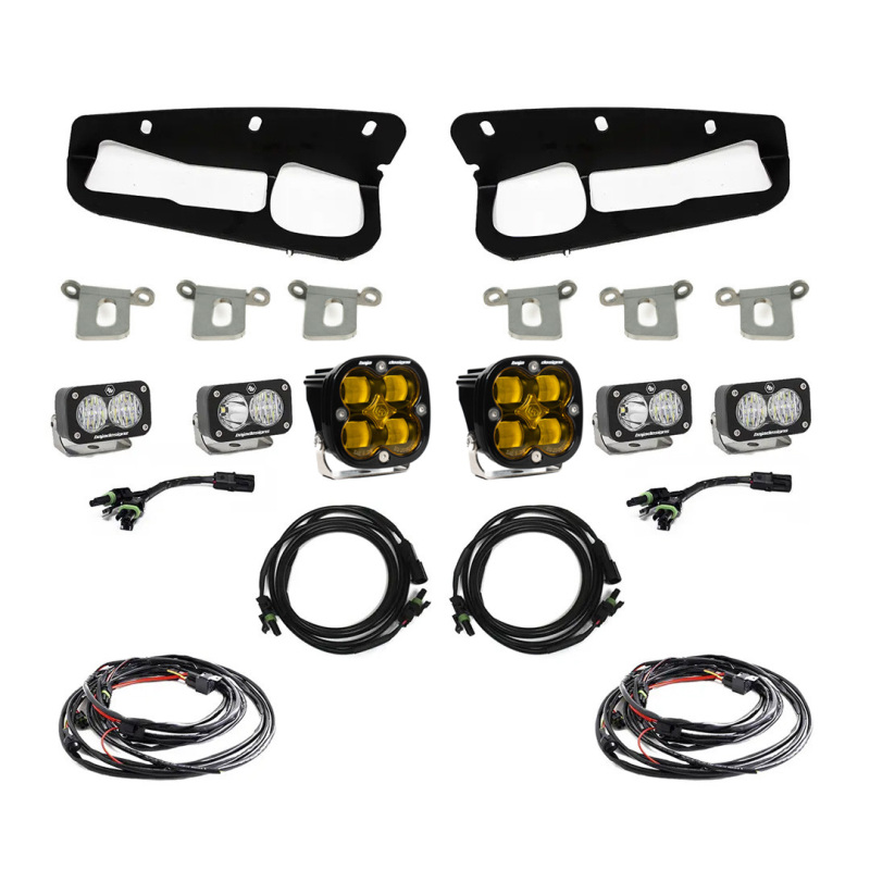 Baja Designs Amber SAE Fog Pocket Kit Fits 2021+ Ford Bronco - Click Image to Close