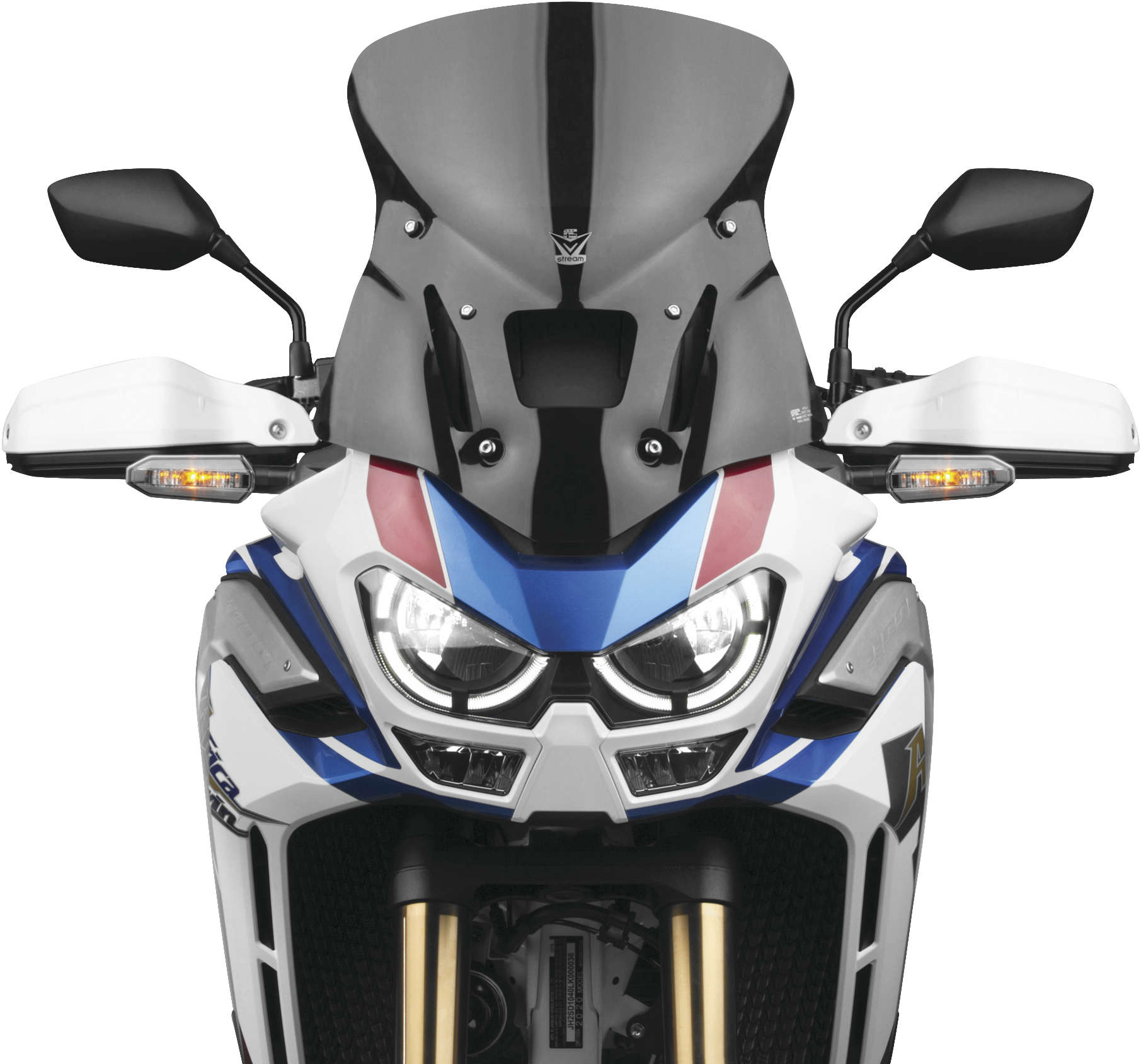 Short Vstream Windscreen - Dark Tint - For 20-23 Honda Africa Twin Adventure Sports - Click Image to Close