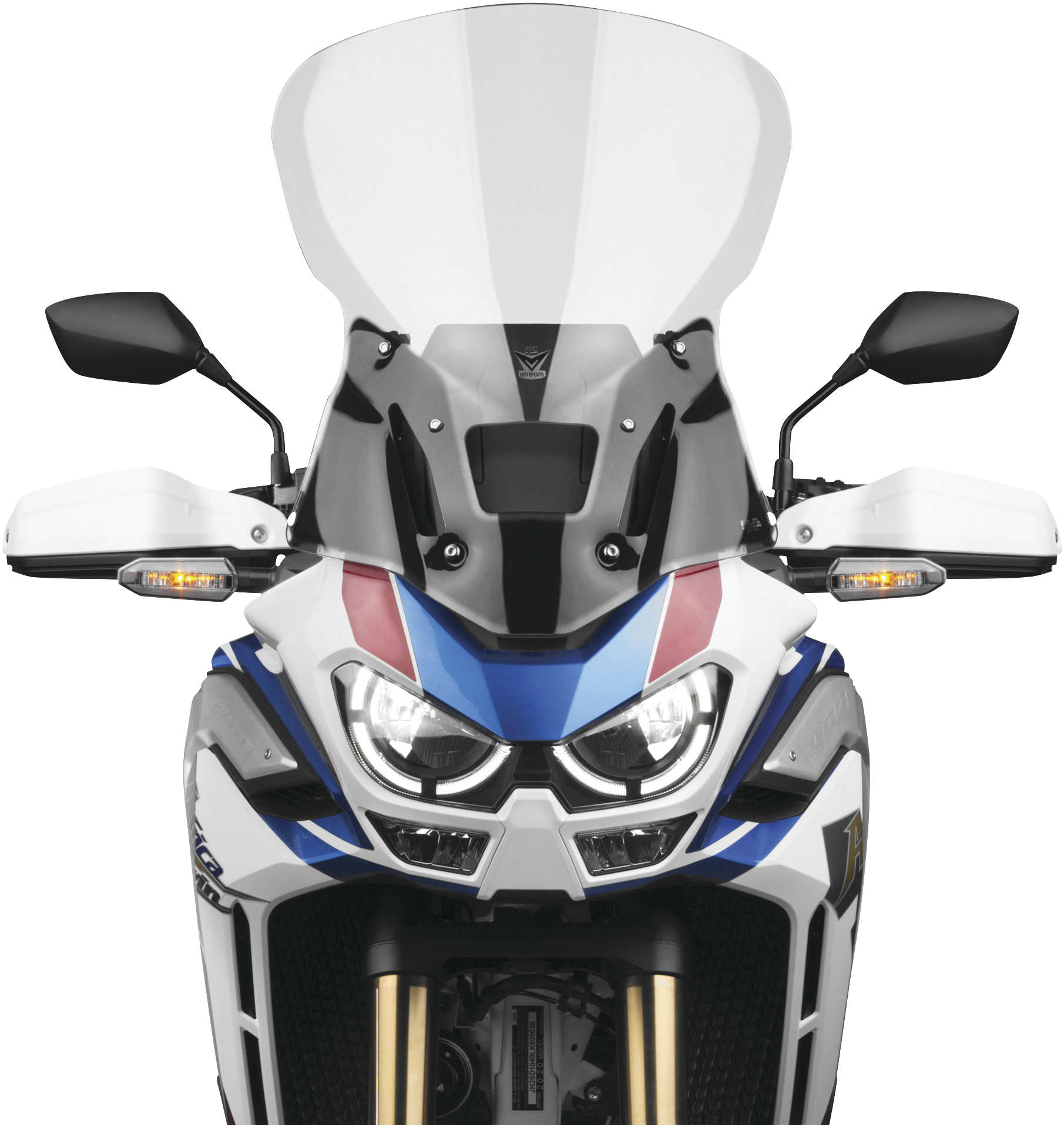 Tall Vstream Windscreen - Clear - For 20-23 Honda Africa Twin Adventure Sports - Click Image to Close