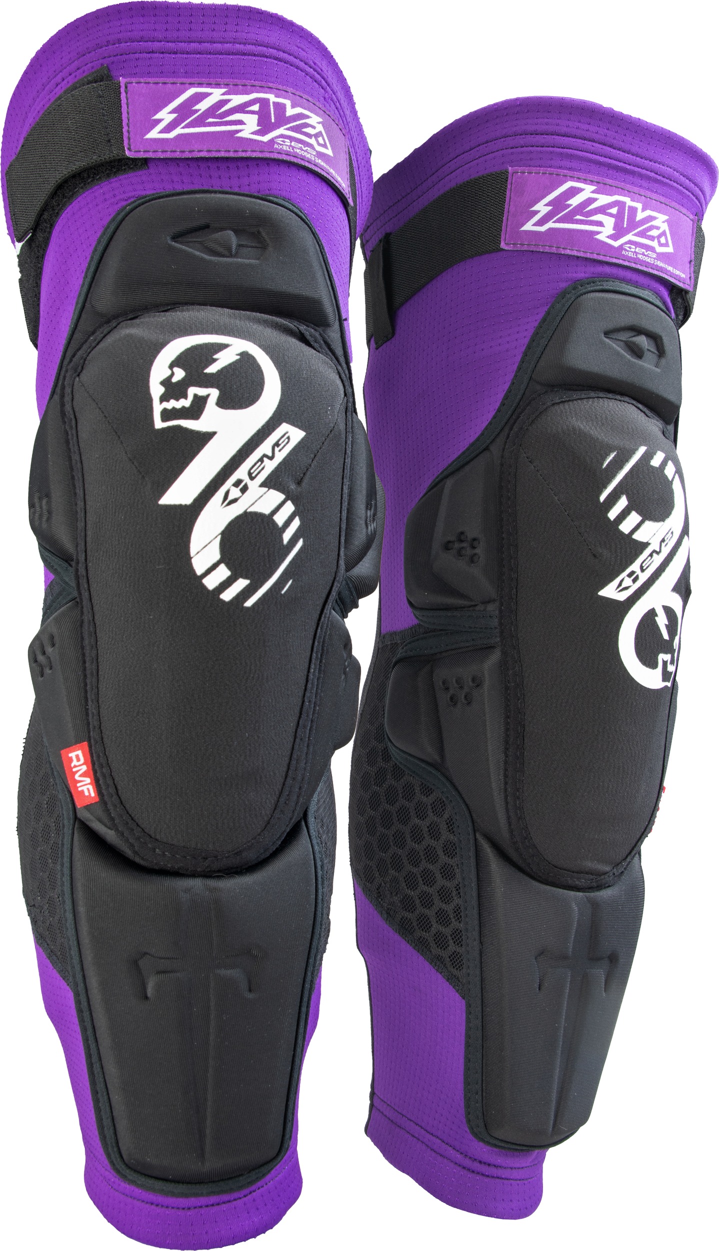 EVS Slayco96 Knee Guard Pair Purple/Black S/M - Knee guards Small/Medium Purple/Black by EVS - Click Image to Close