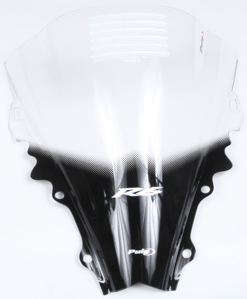 Clear Racing Windscreen - For 06-07 Yamaha R6 - Click Image to Close