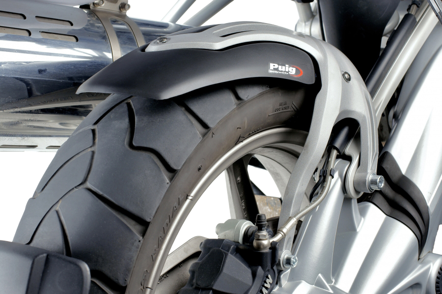 Matte Black Rear Tire Hugger - For 06-13 BMW R1200GS Adventure - Click Image to Close