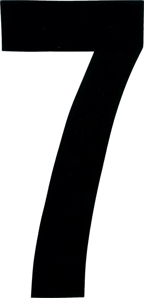 #7 4" Tall Black "Extreme" Stick-On Race Numbers - 3 Pack - Click Image to Close
