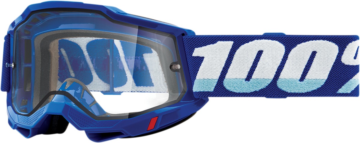 100% Accuri 2 Enduro Dual Pane Goggles Blue Clear Lens Adult - Anti-fog dual pane blue goggles with clear lens - Click Image to Close