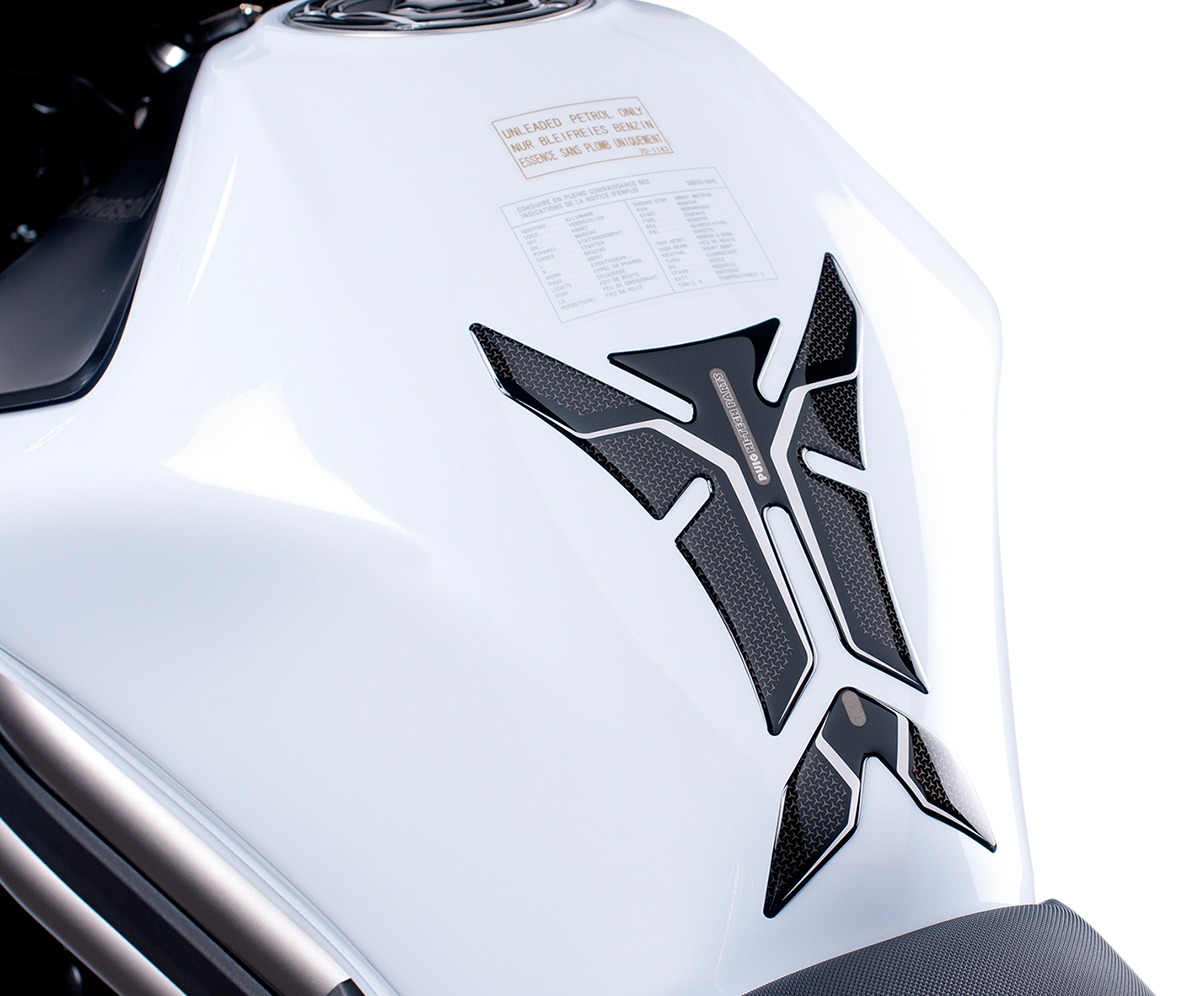 Puig Naked Black/Grey Tank Pad for Naked & Performance Bikes - Click Image to Close