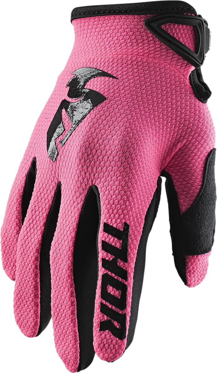 Thor Women's Sector Gloves Pink/Black - Small - Lightweight MX gloves for women - Click Image to Close