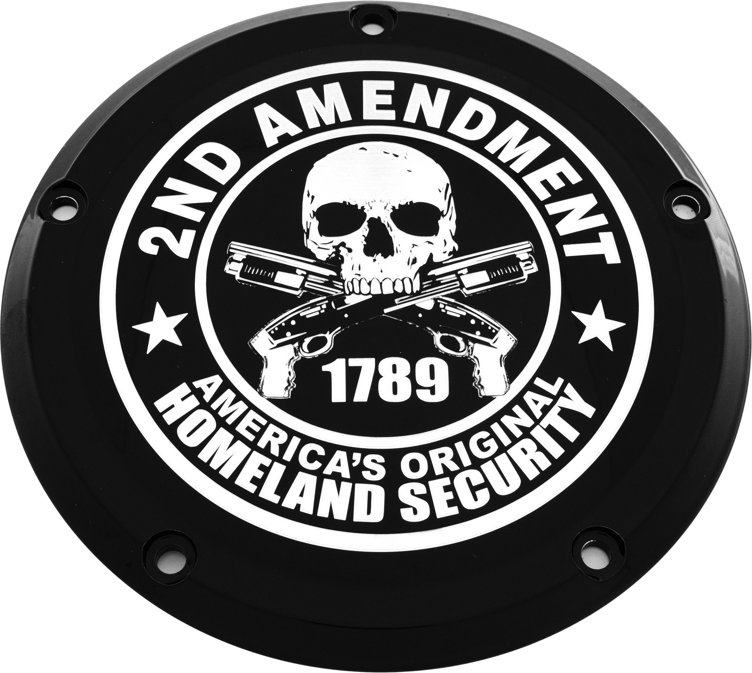 Custom Engraving 7in Derby Cover Black For Harley Touring 2016-2022 - Black 7in derby cover For Harley Touring 2016-2022 - Click Image to Close