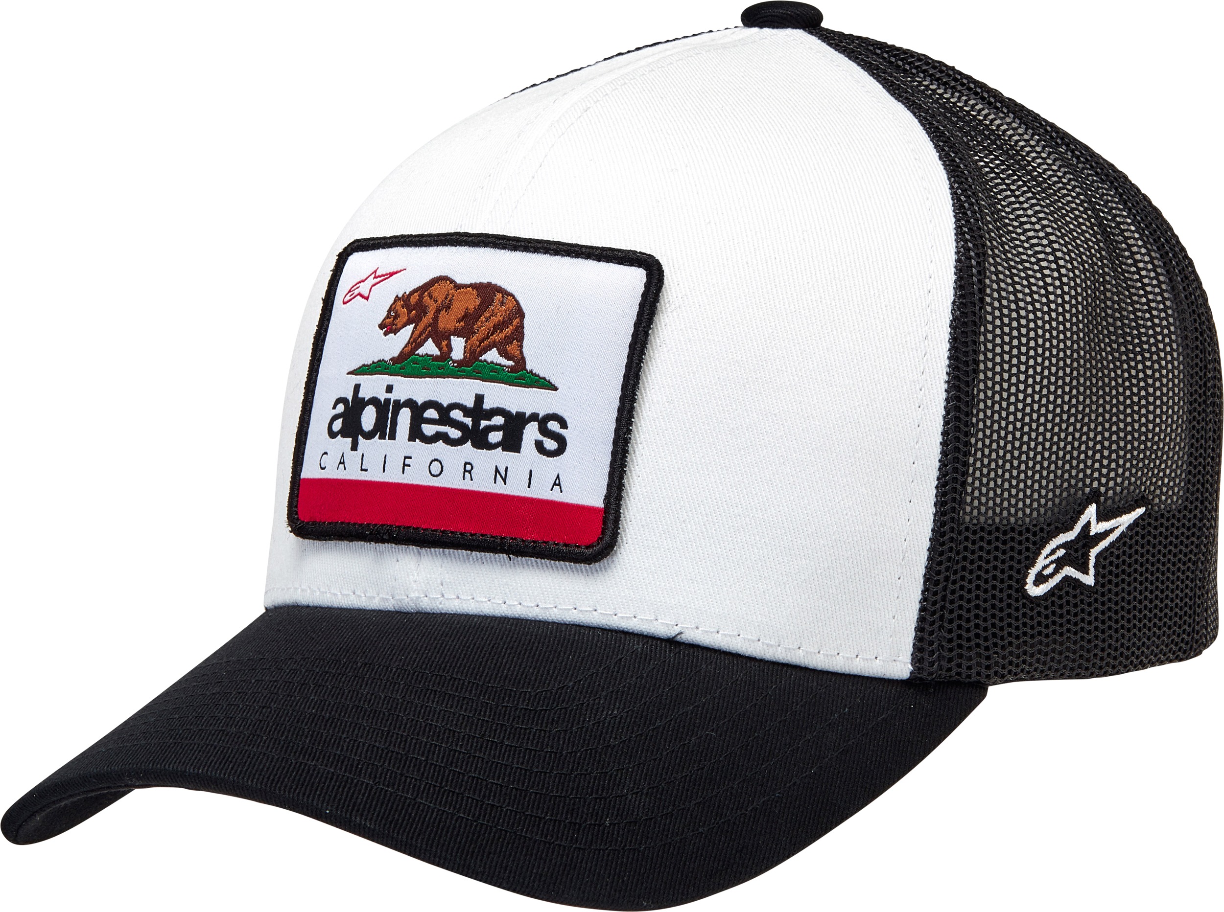 Alpinestars Cali 2.0 Hat White One Size - White snapback hat, one size fits most - Click Image to Close