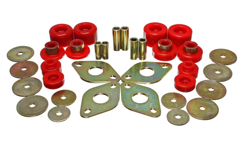 Red Body Cab Mount Set Fits 01-04 Toyota Pickup 2WD/4WD (Exc T-100/Tundra) - Click Image to Close