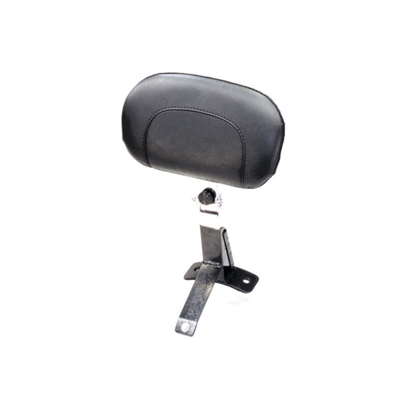 Mustang Driver Backrest Kit Chrome Studs Black Fits 08-21 Harley FL Touring - Click Image to Close