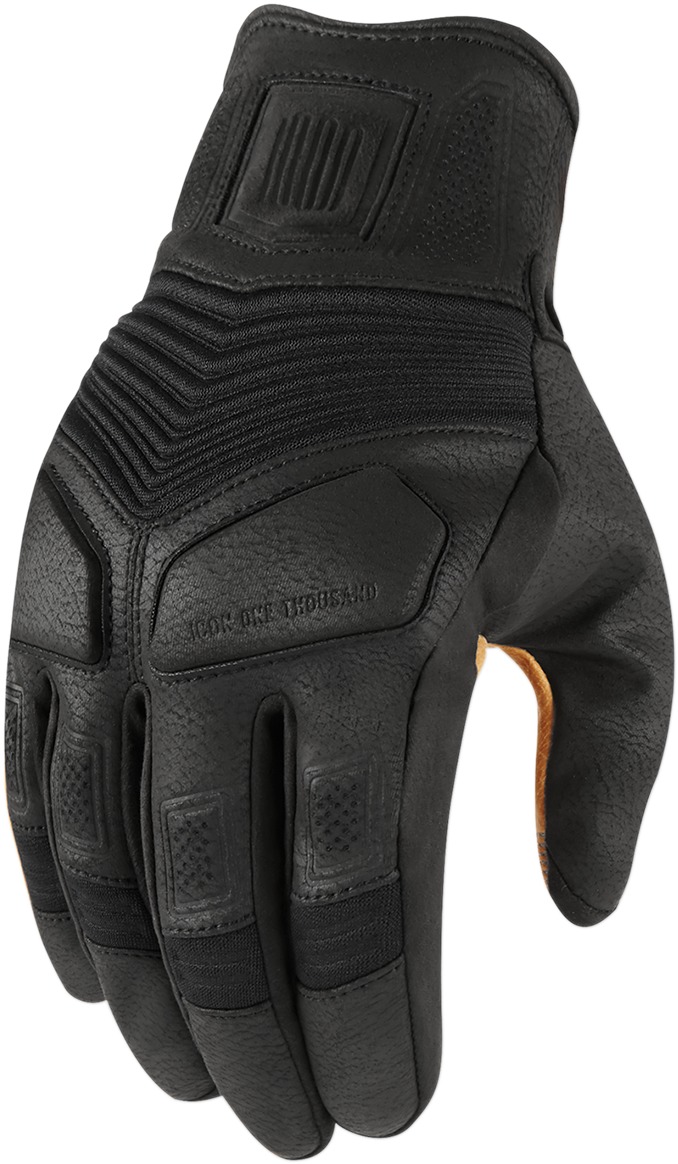 Icon 1000 Nightbreed Mid-Length Cuff Gloves - Black Men's Medium - Click Image to Close