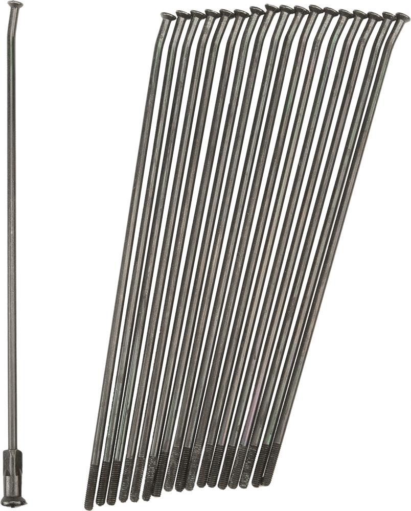 Double Butted Spokes Black Front 21" 36/Pk - For 95-up Honda CR CRF XR - Click Image to Close