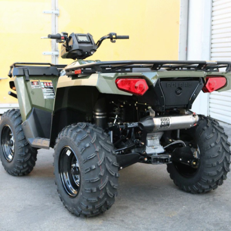 Big Gun EXO Stainless Slip-On Exhaust Fits 16-23 Polaris Sportsman 450 - Click Image to Close