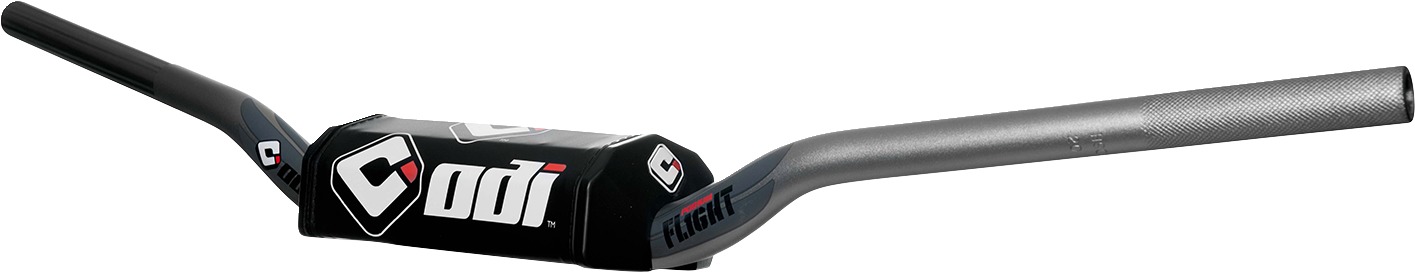 ODI Flight 1-1/8 in. Non-Crossbrace Handlebar Gray - Durable 1-1/8 in. handlebar with pad, Gray - Click Image to Close