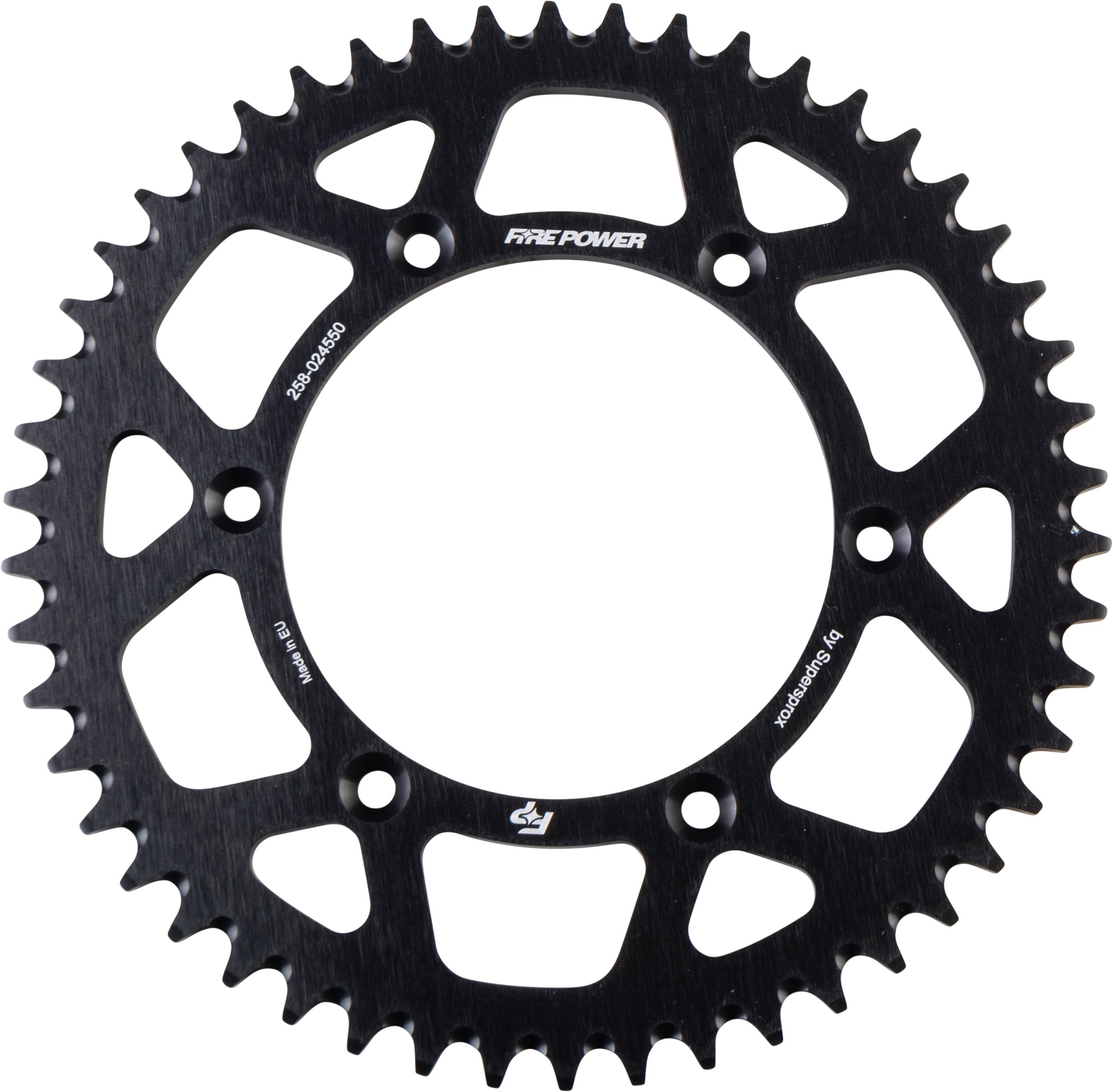Fire Power Aluminum Rear Sprocket 50 Tooth Black - 50T lightweight aluminum rear sprocket, black - Click Image to Close
