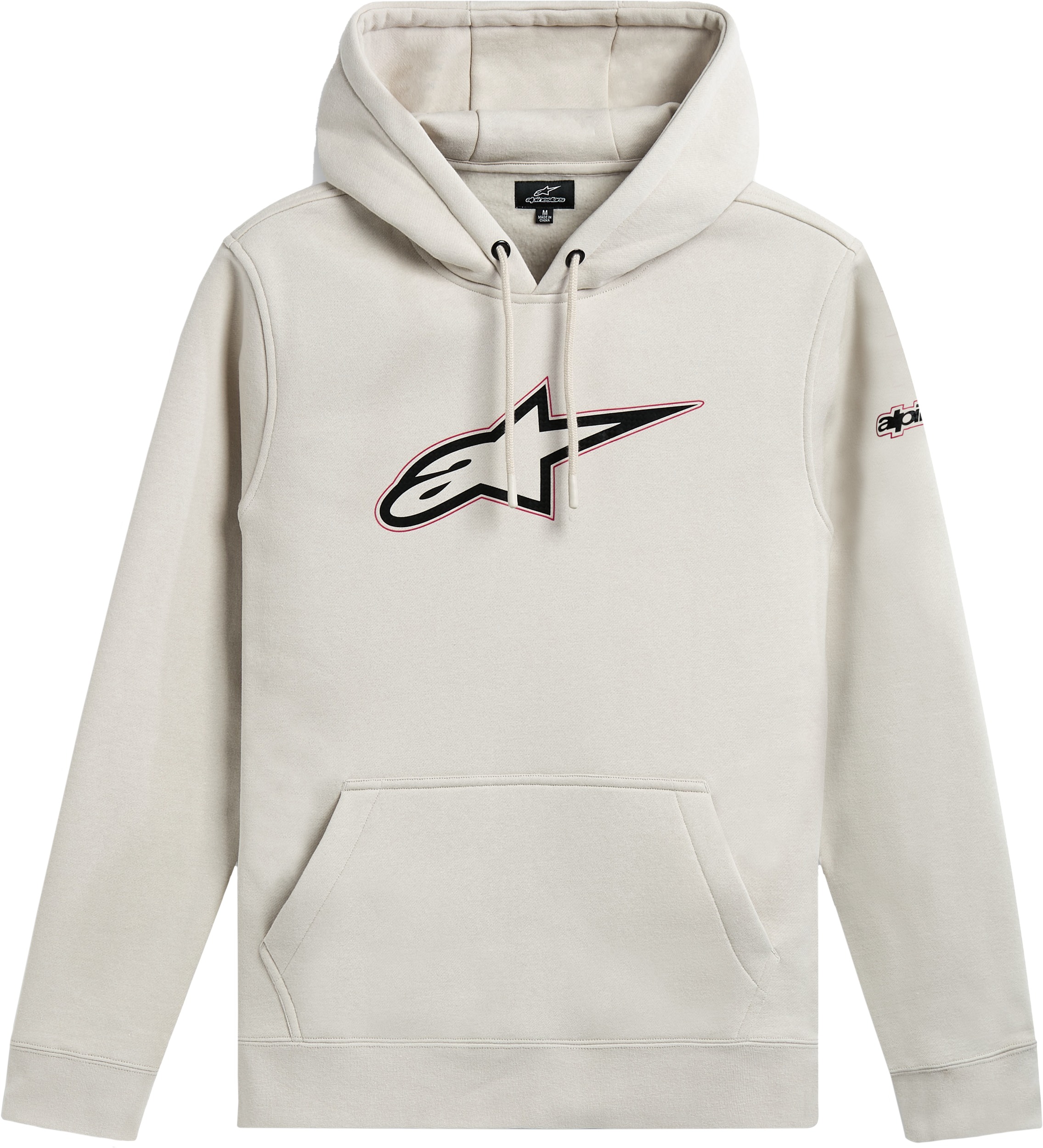 Alpinestars Insignia Hoodie Off White Large Men's - Pullover fleece hoodie in off white, size large - Click Image to Close