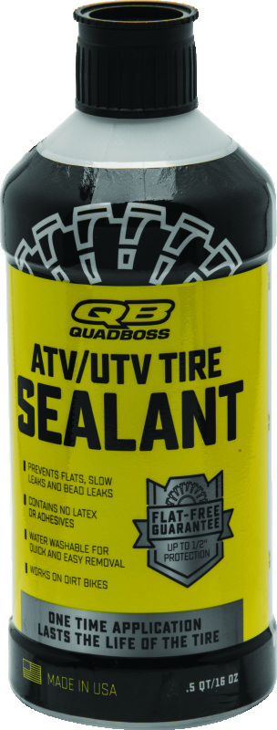 QuadBoss Tire Sealant 16oz - Case of 24 - Seals up to 1/2" tread puncture - Click Image to Close