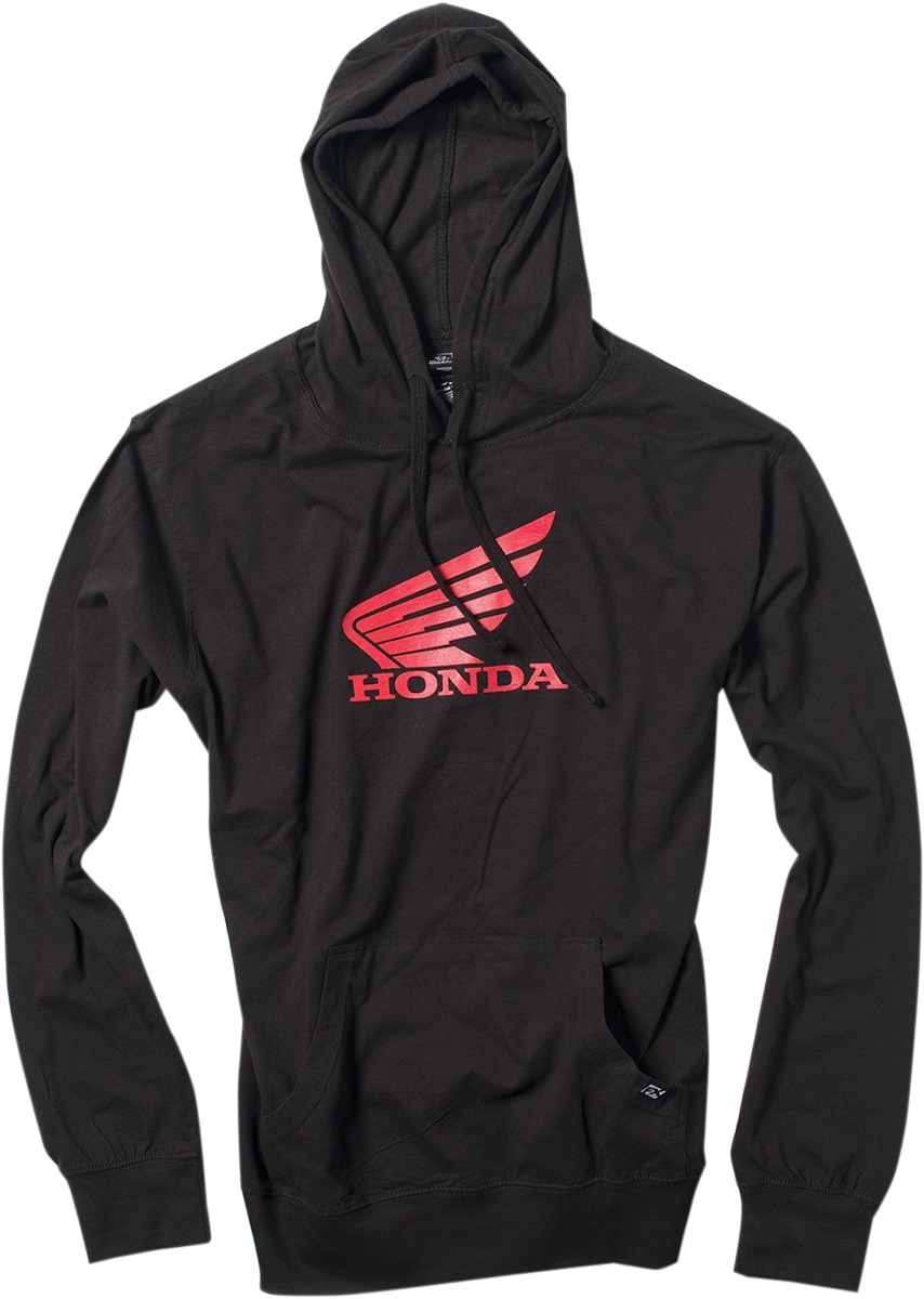Men's Honda Wing Lightweight Hoody - Honda Wing Ltwt Hoody Blk Xl - Click Image to Close