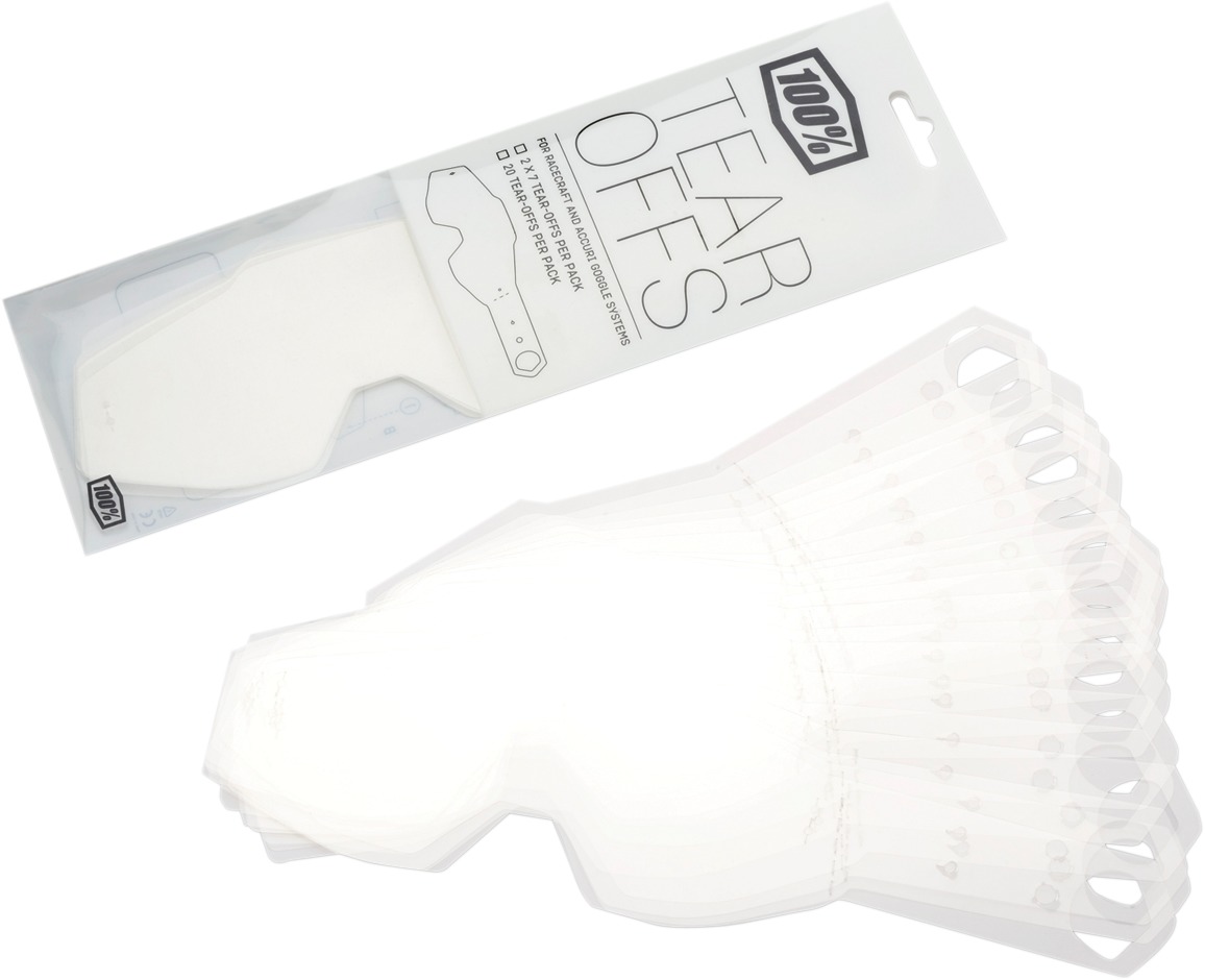 100% Gen 1 Jr. Standard Tear-Offs Clear 20-Pack Youth - Click Image to Close