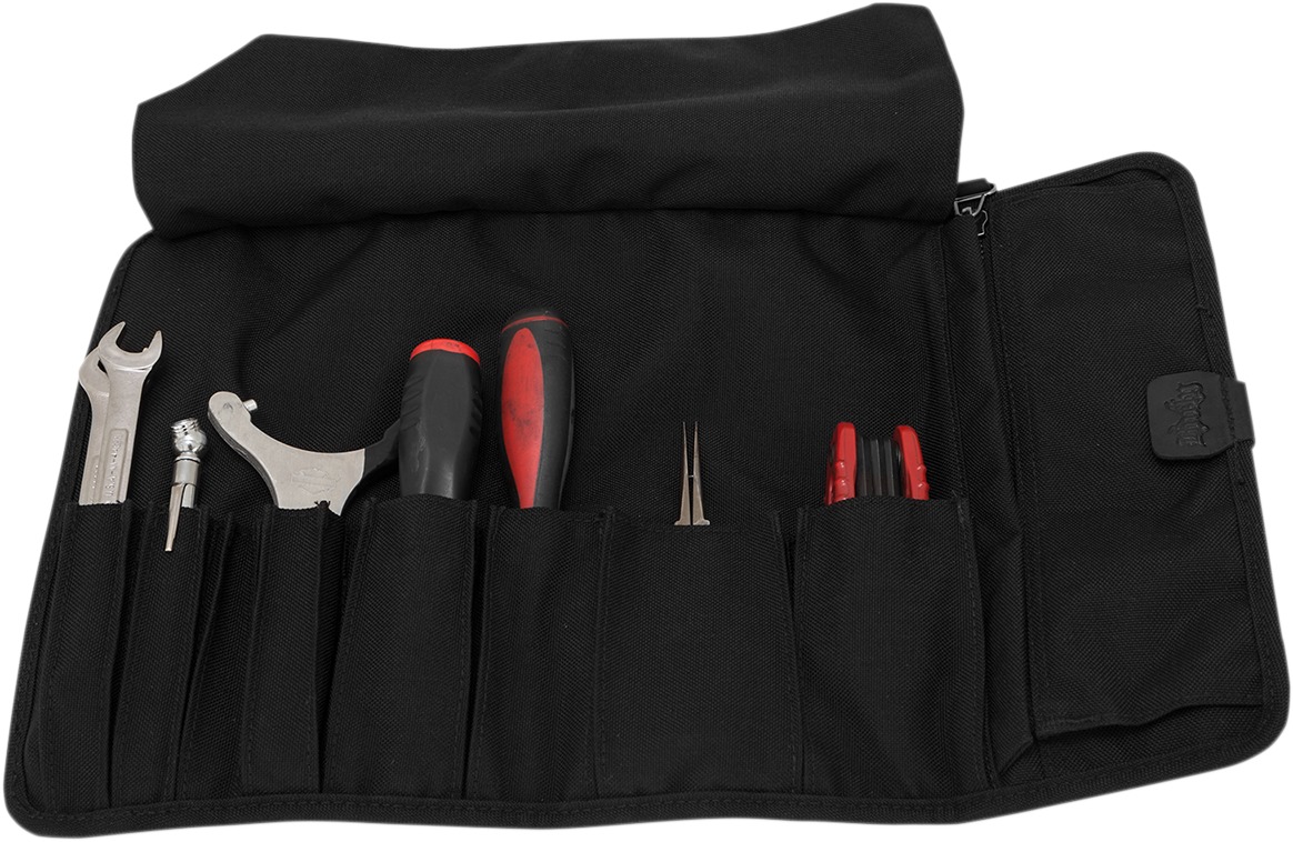 Burly Brand Voyager Tool Roll - Black - Click Image to Close