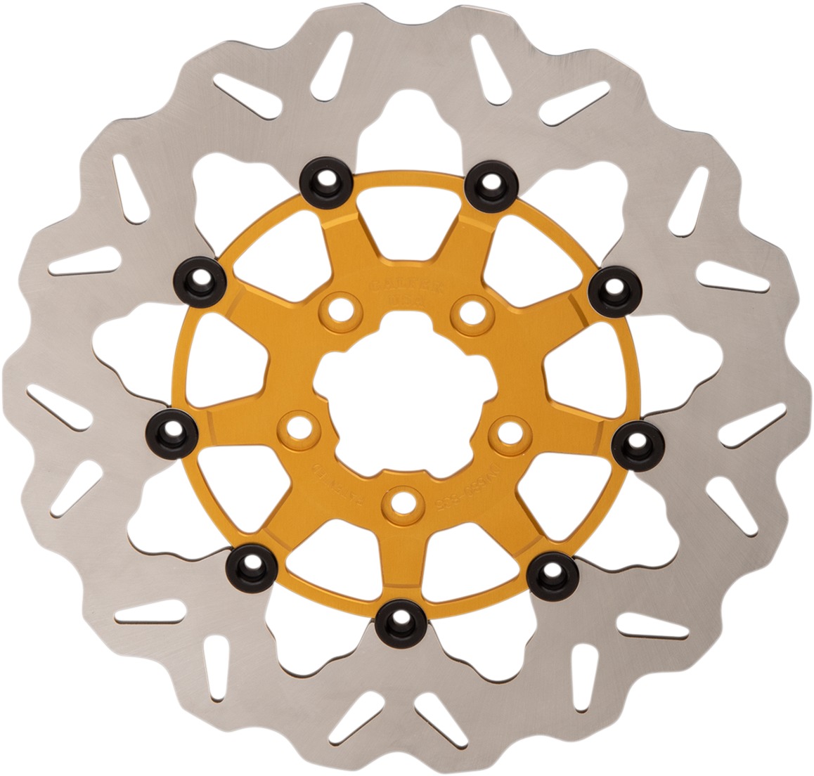 Wave Contour Floating Front Brake Rotor Gold - Click Image to Close