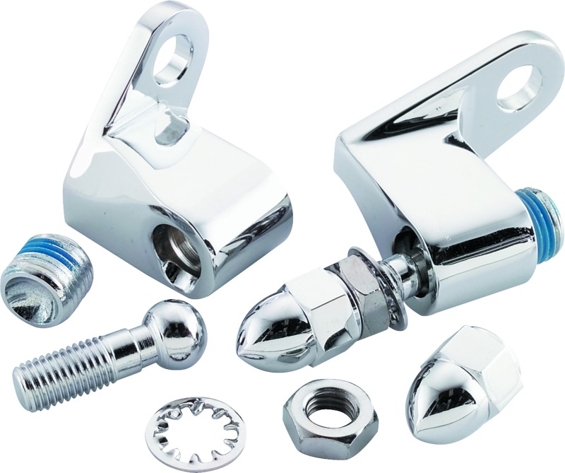 Bikers Choice Chrome Front Turn Signal Mounting Kit Universal - Universal chrome front turn signal mounting kit - Click Image to Close