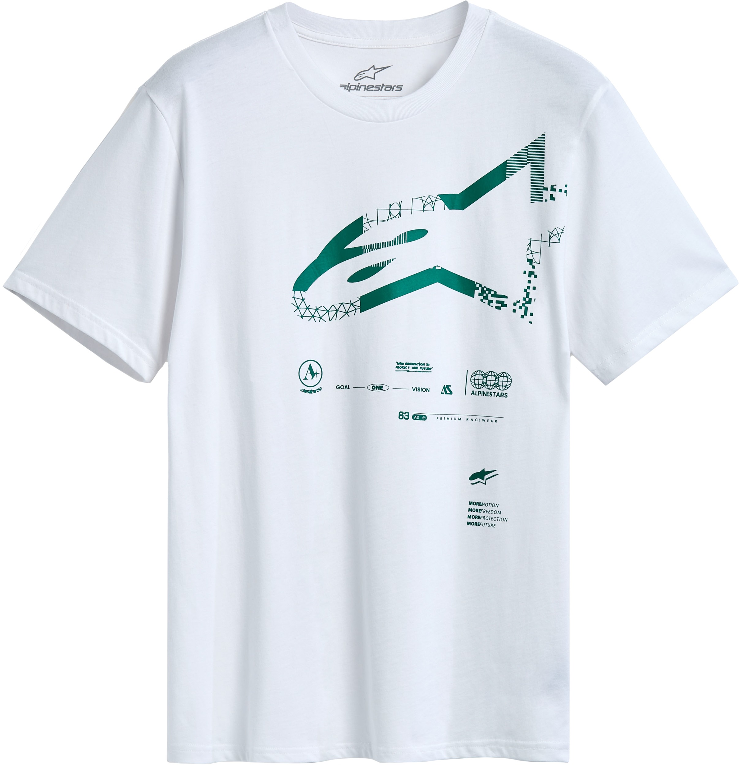 Alpinestars Geografica Short Sleeve Tee White Large Men's - Men's white short sleeve tee, size large - Click Image to Close