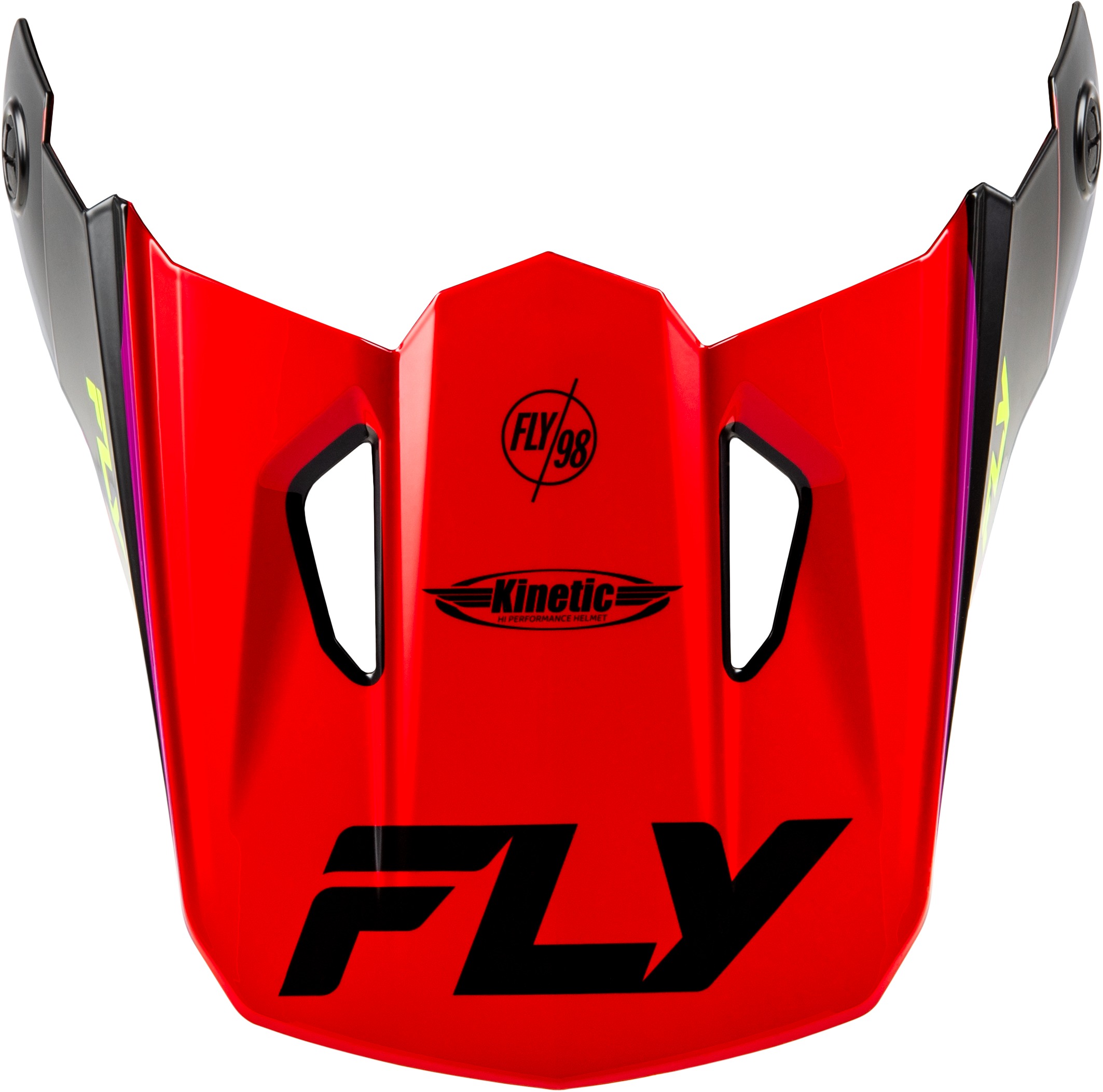 Fly Racing Kinetic Rally Helmet Visor Red/Black/White XS/SM - Replacement visor for Kinetic Rally helmet - Click Image to Close