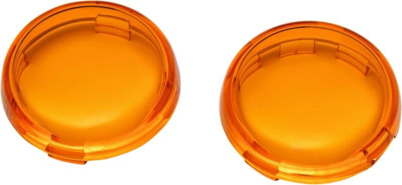 Kuryakyn Bullet Style Turn Signal Lenses Amber - Pair For Harley-Davidson - Click Image to Close