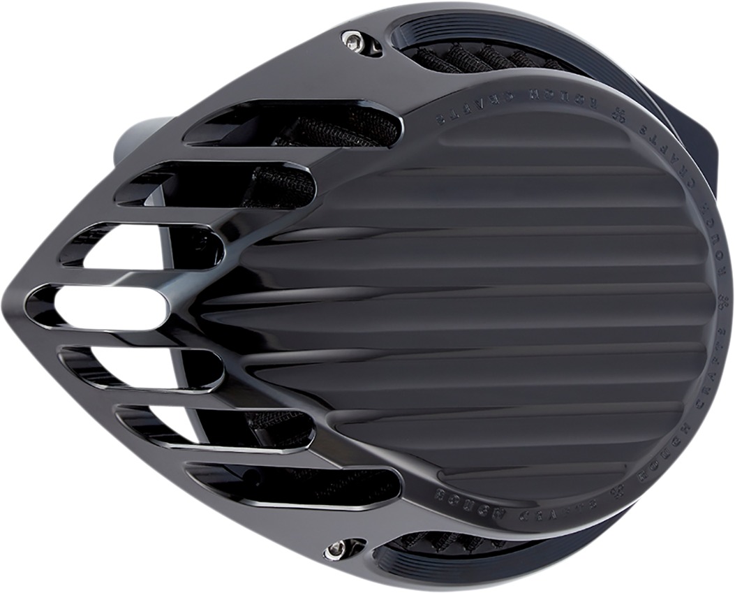 Rough Crafts Finned Air Cleaner Black RC-600-002 - Click Image to Close